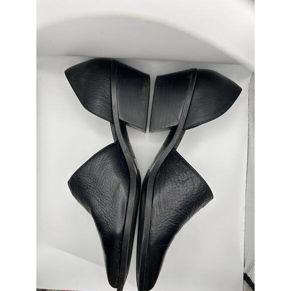 Chinese Laundry Womens Sz 8.5 pebbled leather slip on shooties stacked heel - Picture 3 of 6